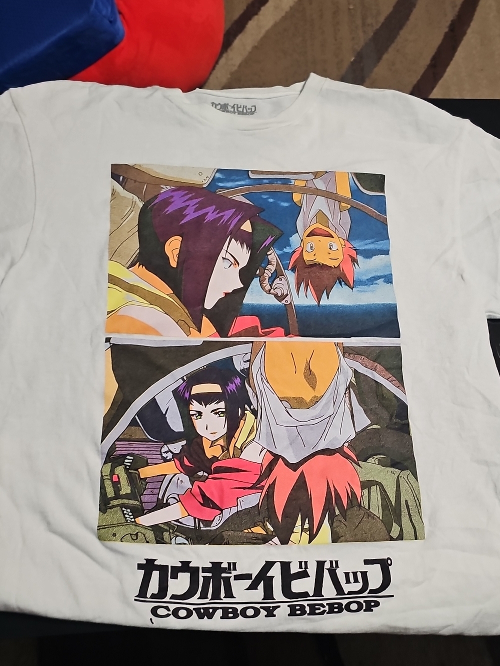 Cowboy Bebop Adult White Graphic T-Shirt - Anime Print